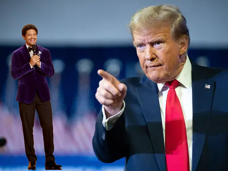 Former President Donald Trump and comedian Trevor Noah