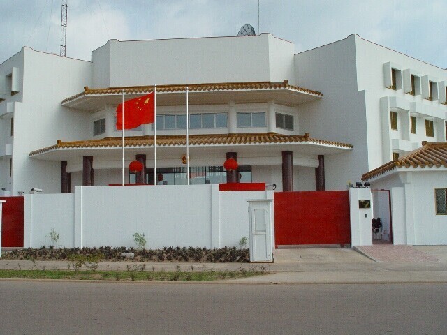 File photo of the Chinese Embassy building in Nigeria.