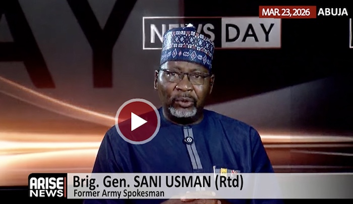Brigadier General Sani Usman (retd.) speaking about U.S. military support