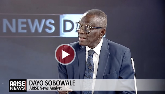 Dayo Sobowale, Arise news analyst discussing airport policy issues