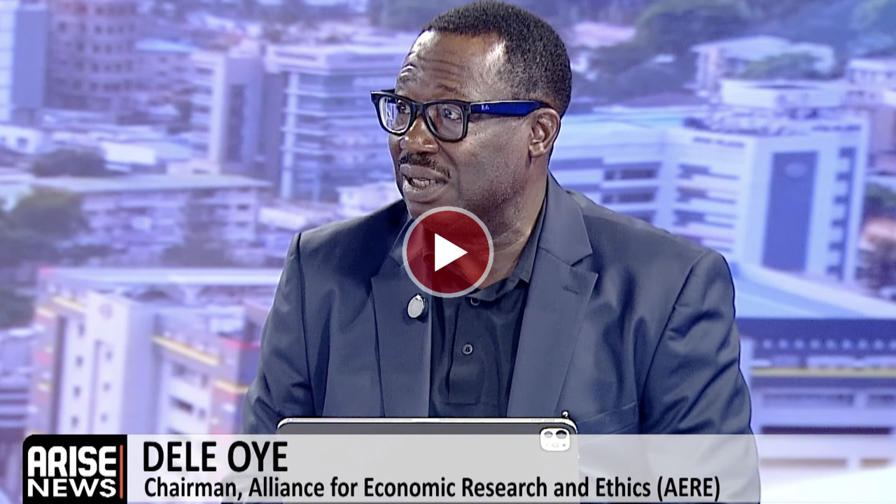 Dele Oye speaking to the media