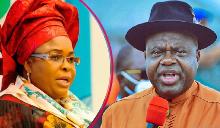 Governor Douye Diri and Patience Jonathan discuss women's political participation