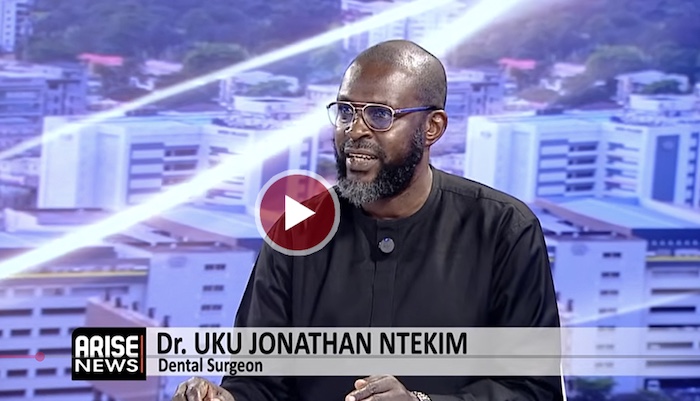 Dr. Uku Jonathan Ntekim advocating for better oral health habits