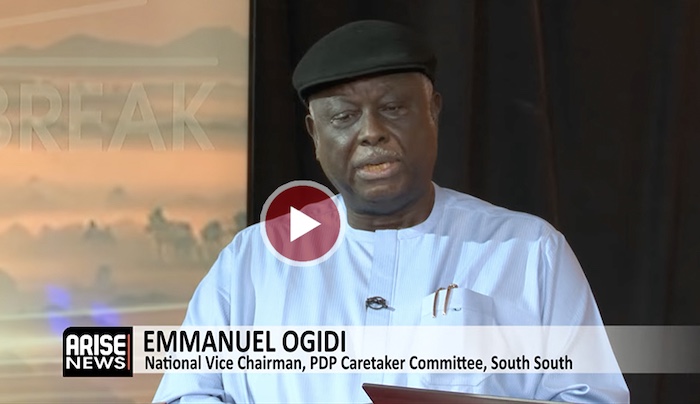Emmanuel Ogidi speaking about the new priorities of the PDP NWC