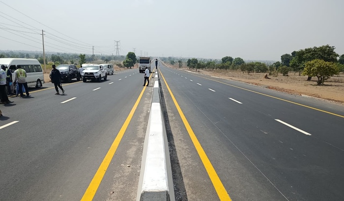 Federal Government officials inspecting the Lafia-Makurdi bypass road project in Nasarawa State