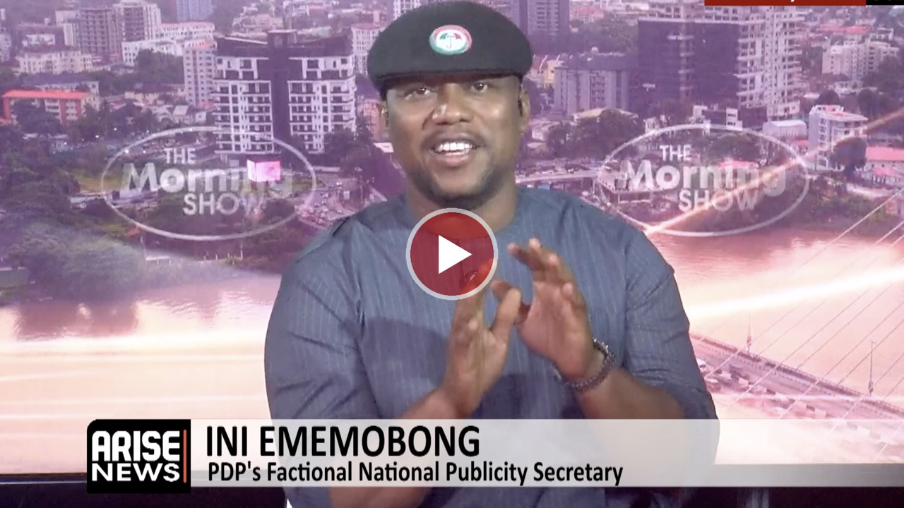 Ini Ememobong speaking at an event