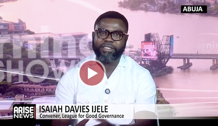 Isaiah Davies Ijele speaking at an event