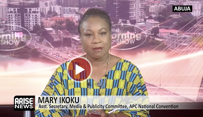 Mary Ikoku speaking in an interview