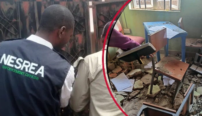 Scene at Dai Jin Jia Quarry in Abuja after its closure by NESREA due to a fatal incident.