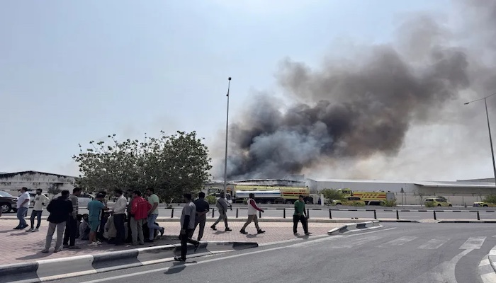 Map depicting locations affected by missile strikes in Qatar