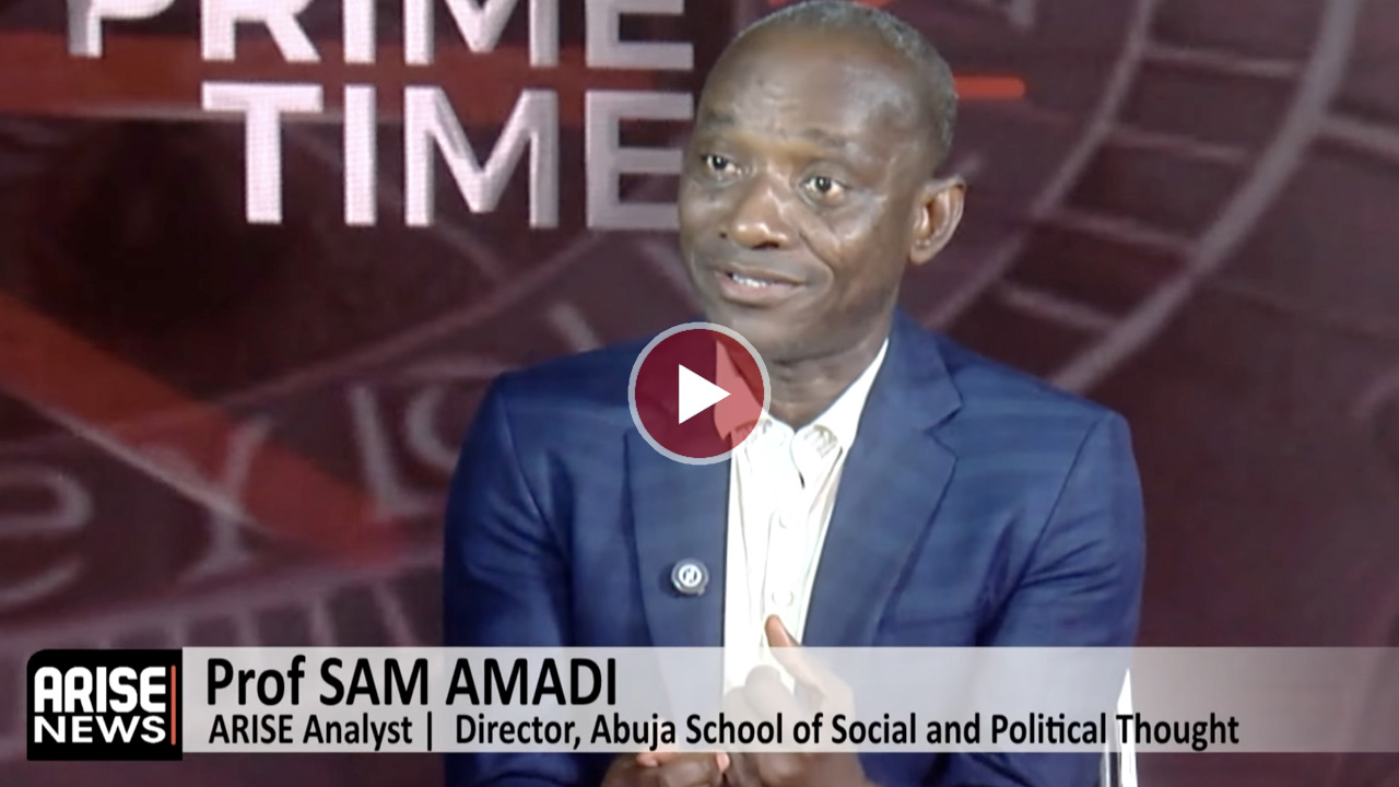 Professor Sam Amadi speaking during an analytical segment