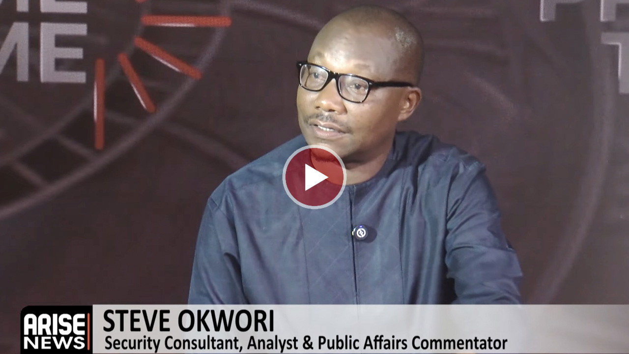 Security consultant Steve Okwori speaking during an interview.