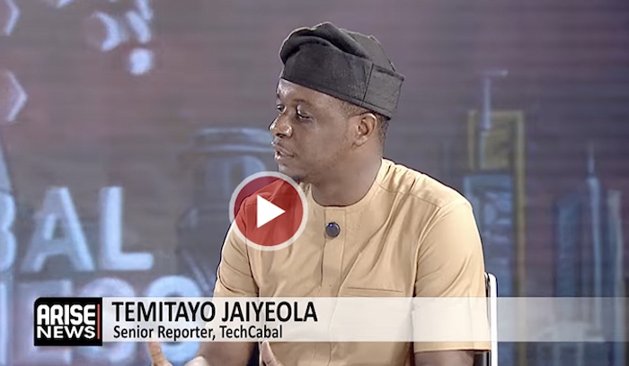 Timi Jaiyeola during an interview on ARISE News