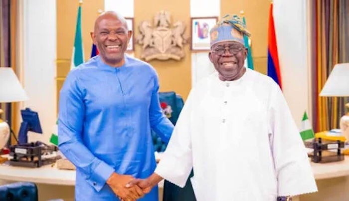 President Bola Tinubu celebrating Tony Elumelu's 63rd birthday.