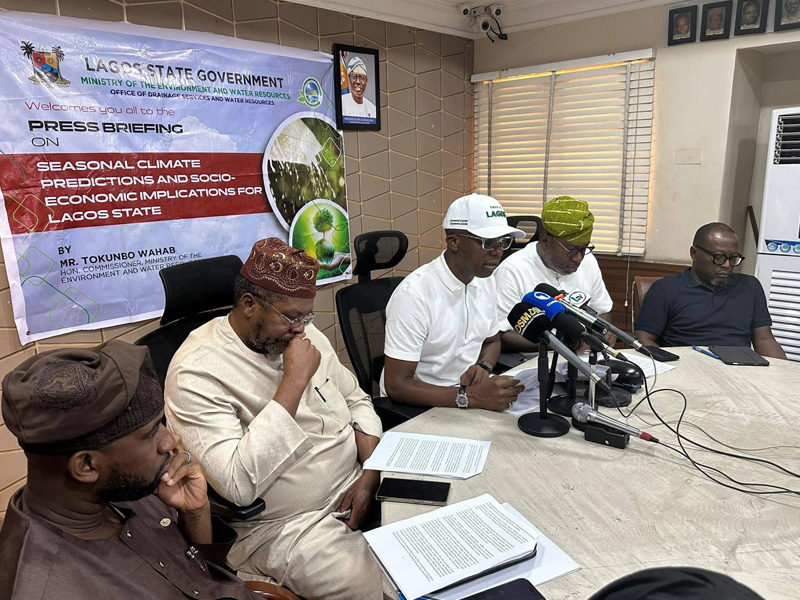 Tokunbo Wahab during a press briefing on the rainy season predictions