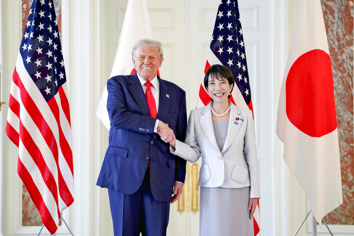 US President Donald Trump and Japanese Prime Minister Sanae Takaichi