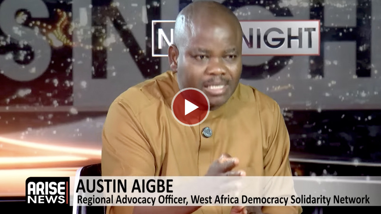 Austin Aigbe speaking in a video conference