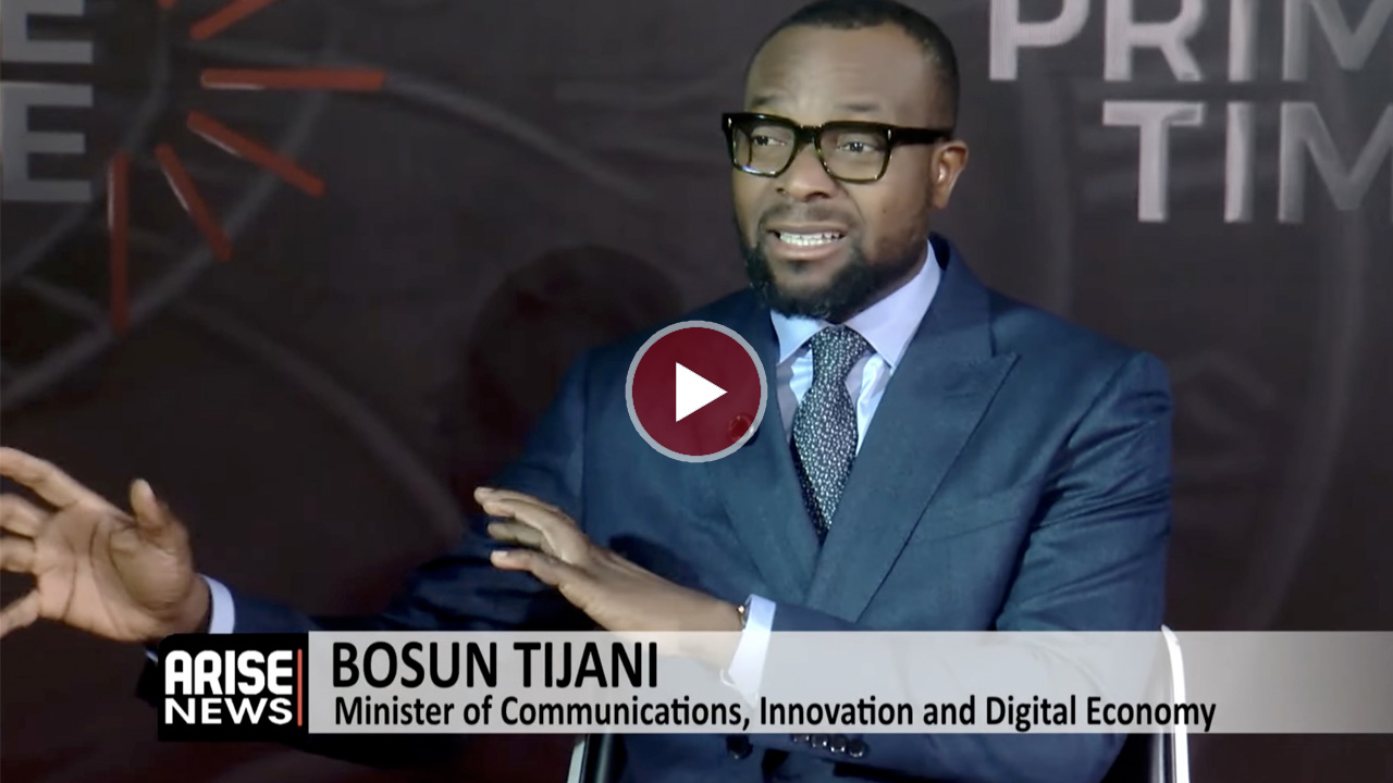Minister Bosun Tijani discussing Nigeria's digital economy