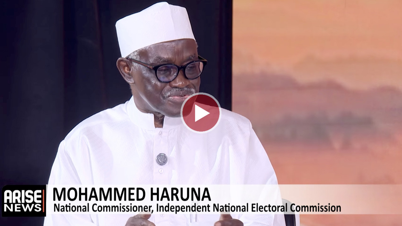 INEC National Commissioner Mohammed Haruna speaking