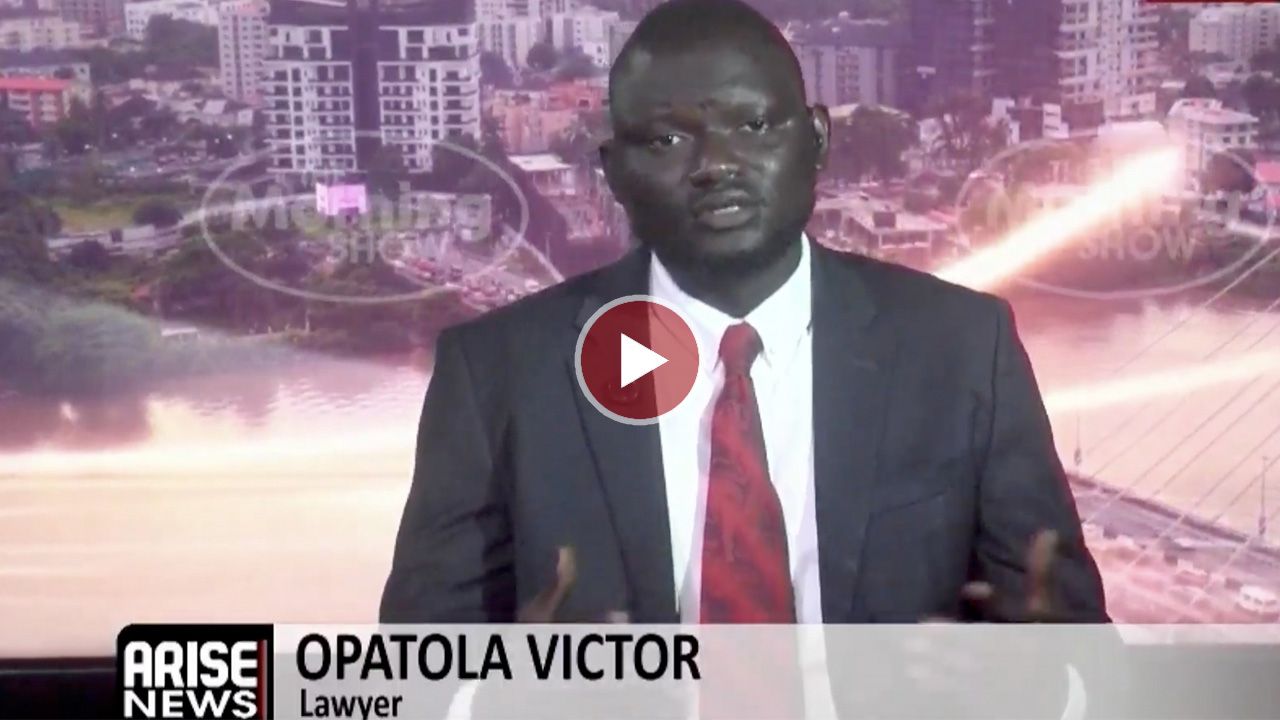 Opatola Victor at a press conference or interview