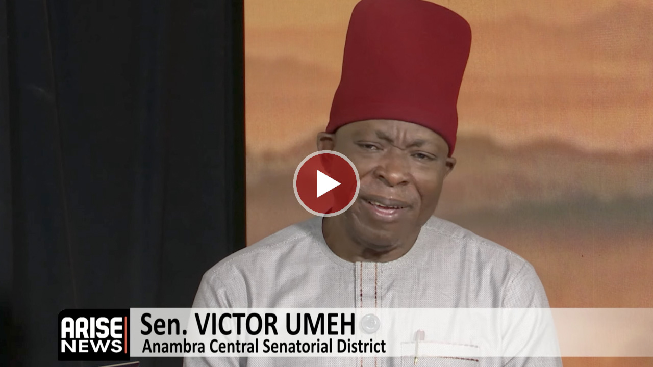 Senator Victor Umeh speaking during an interview