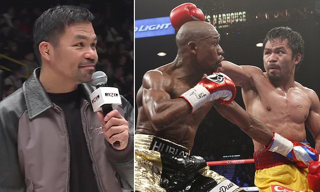 Manny Pacquiao and Floyd Mayweather are seen in this file photo.