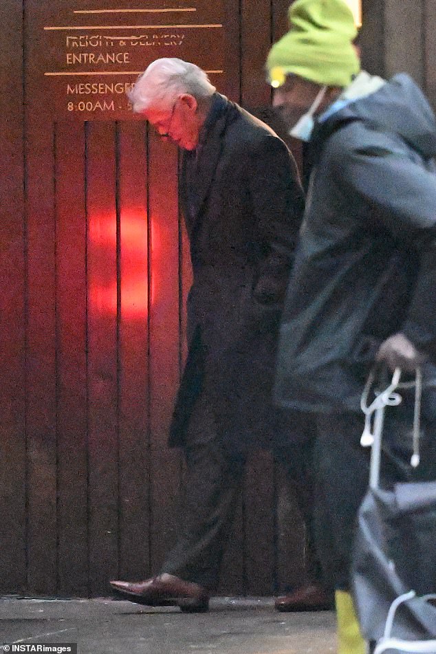 Donald Trump addressing the press about Bill Clinton and Hillary Clinton.