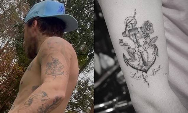 Brooklyn Beckham's tattoo tribute to his father before removal