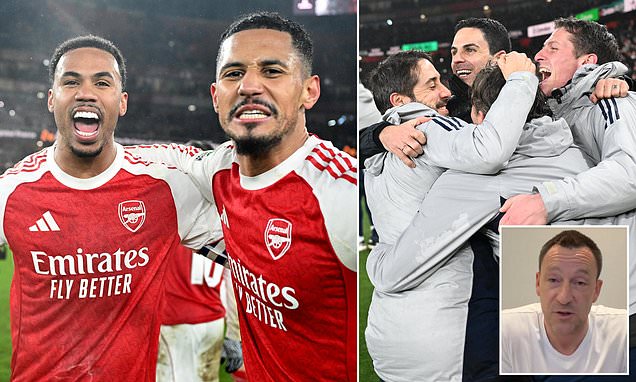 John Terry speaking on Arsenal's celebrations during a match analysis.