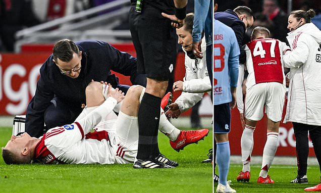 Oleksandr Zinchenko on the field before his knee injury