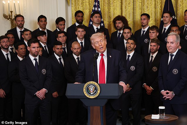 President Trump delivering a warning regarding Iranian military actions