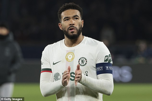 Reece James, Chelsea captain, celebrating during a match