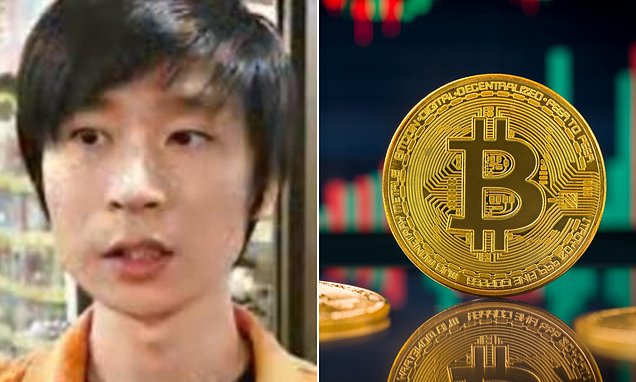 The image shows a couple allegedly involved in a bitcoin theft case.