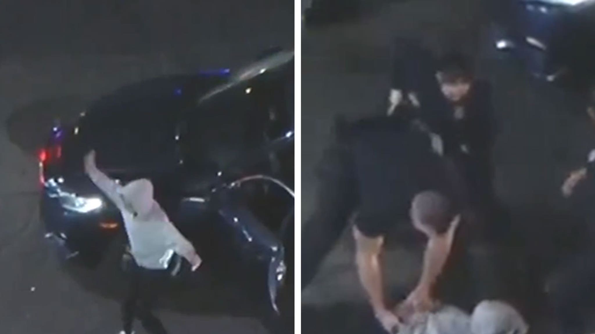 Woman dancing around her vehicle after being pursued by police in Los Angeles