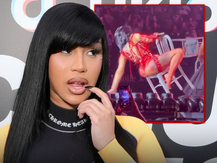 Rapper Cardi B performing on stage