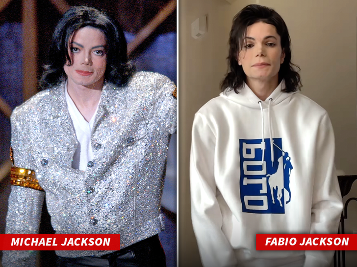 Fabio Jackson impersonating Michael Jackson in the music video.