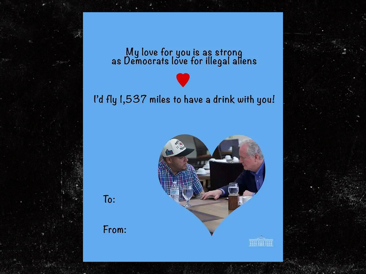 Valentine's card featuring Senator Chris Van Hollen and former ICE detainee