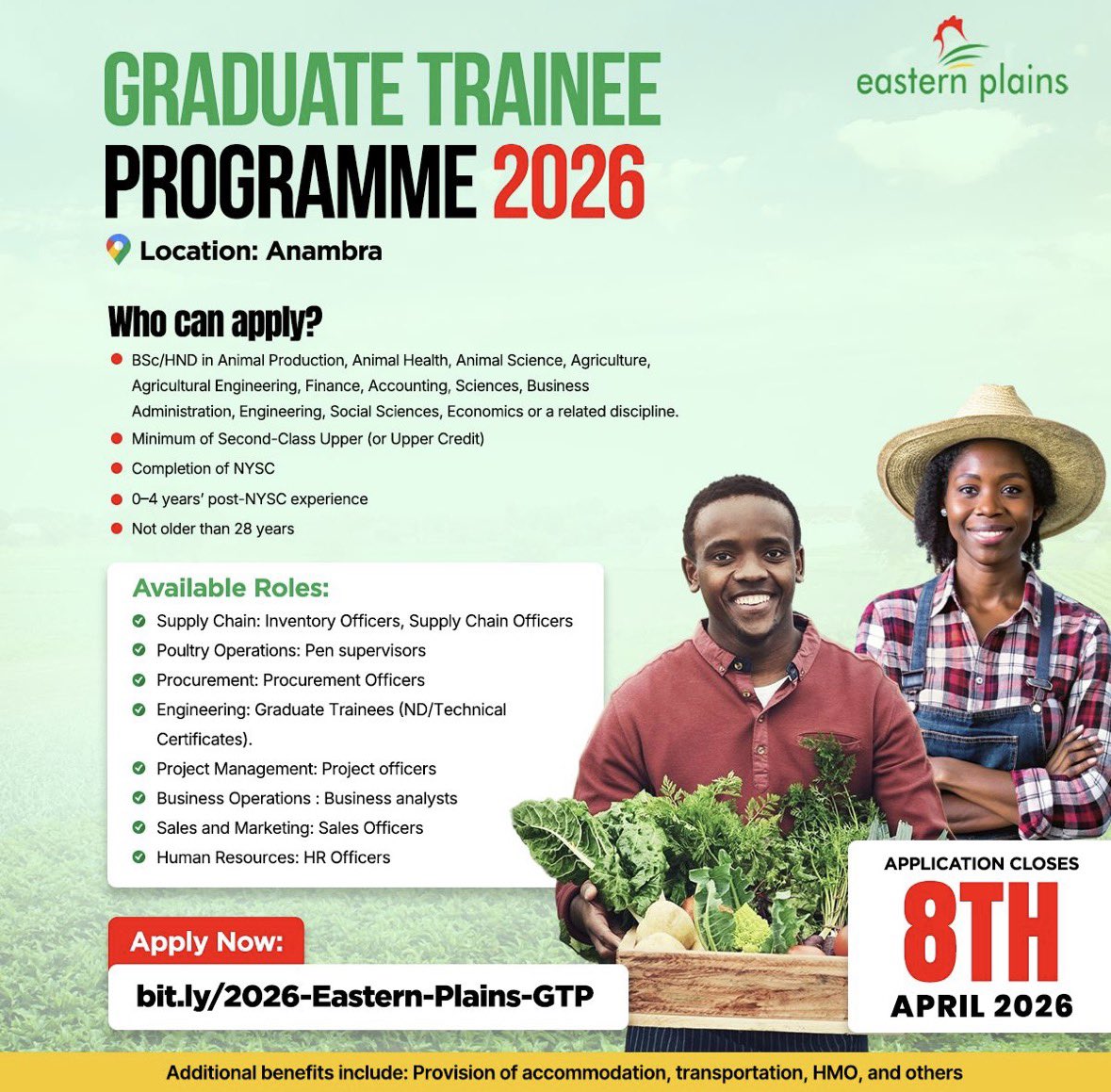 Eastern Plains Graduate Trainee Programme 2026