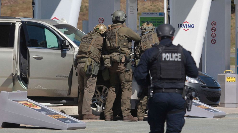 Scene from the site of the mass shooting in Tumbler Ridge, Canada
