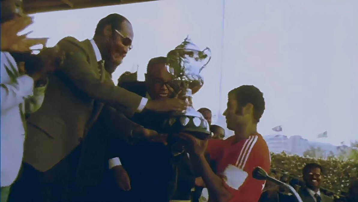 Match action from Guinea vs Morocco during the 1976 AFCON