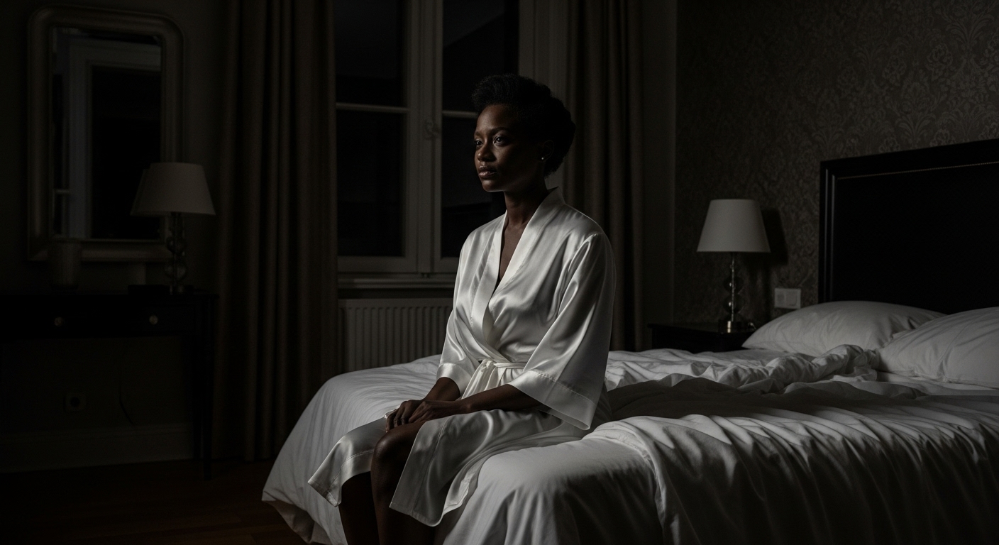 A woman reflecting on her experiences with gender-based violence.