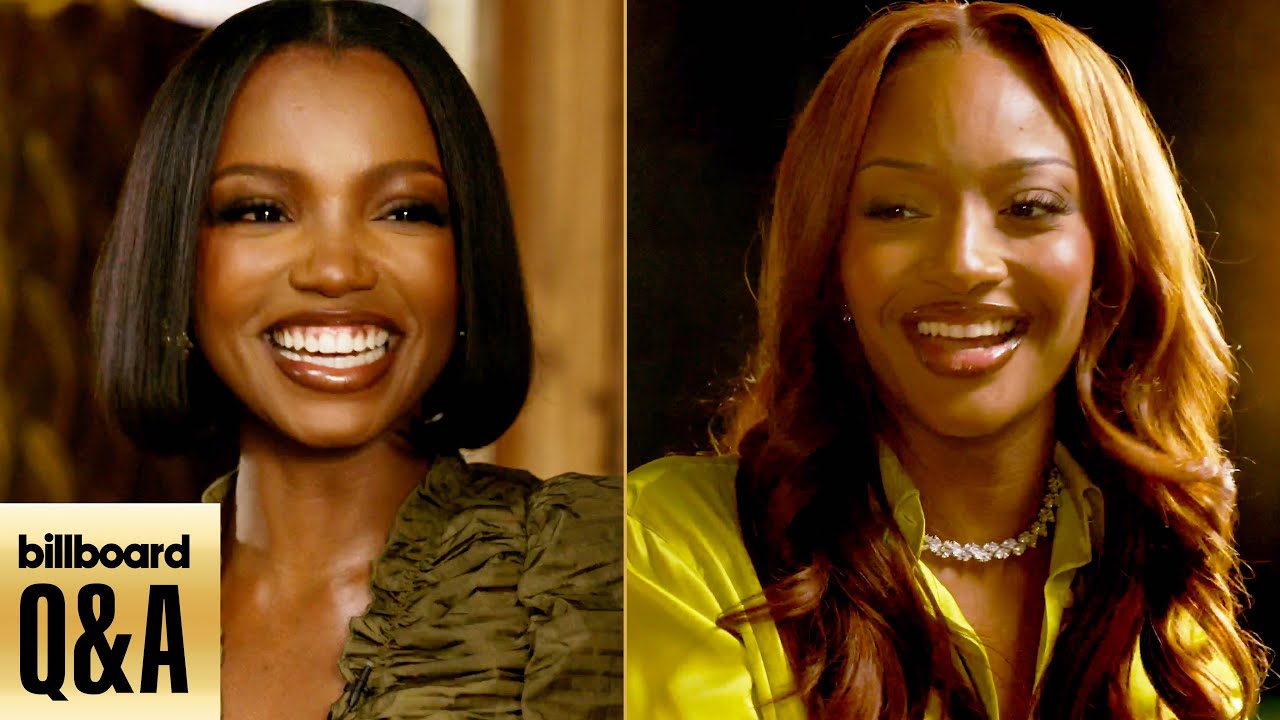 Ayra Starr in a promotional image for Billboard News discussing her Grammy nominations