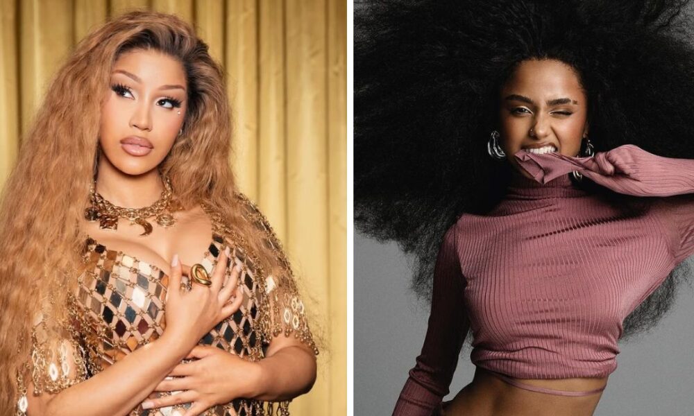 Cardi B performing on stage during her 'Little Miss Drama' tour