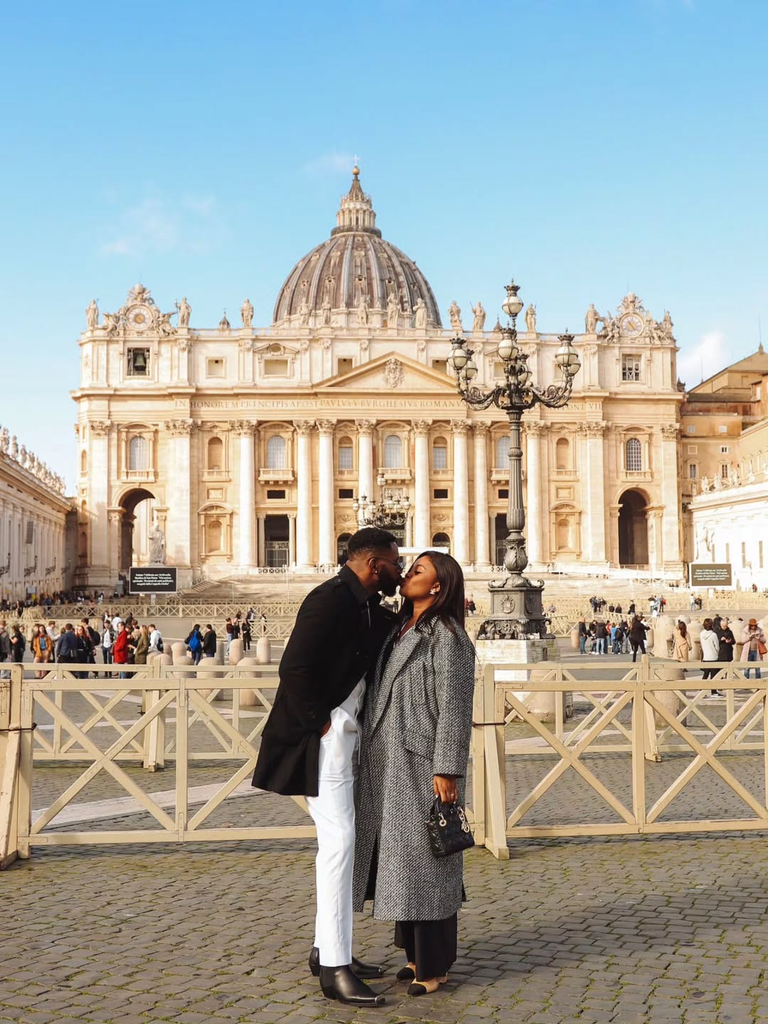 Ebuka Obi-Uchendu and his wife Cynthia in Vatican City.