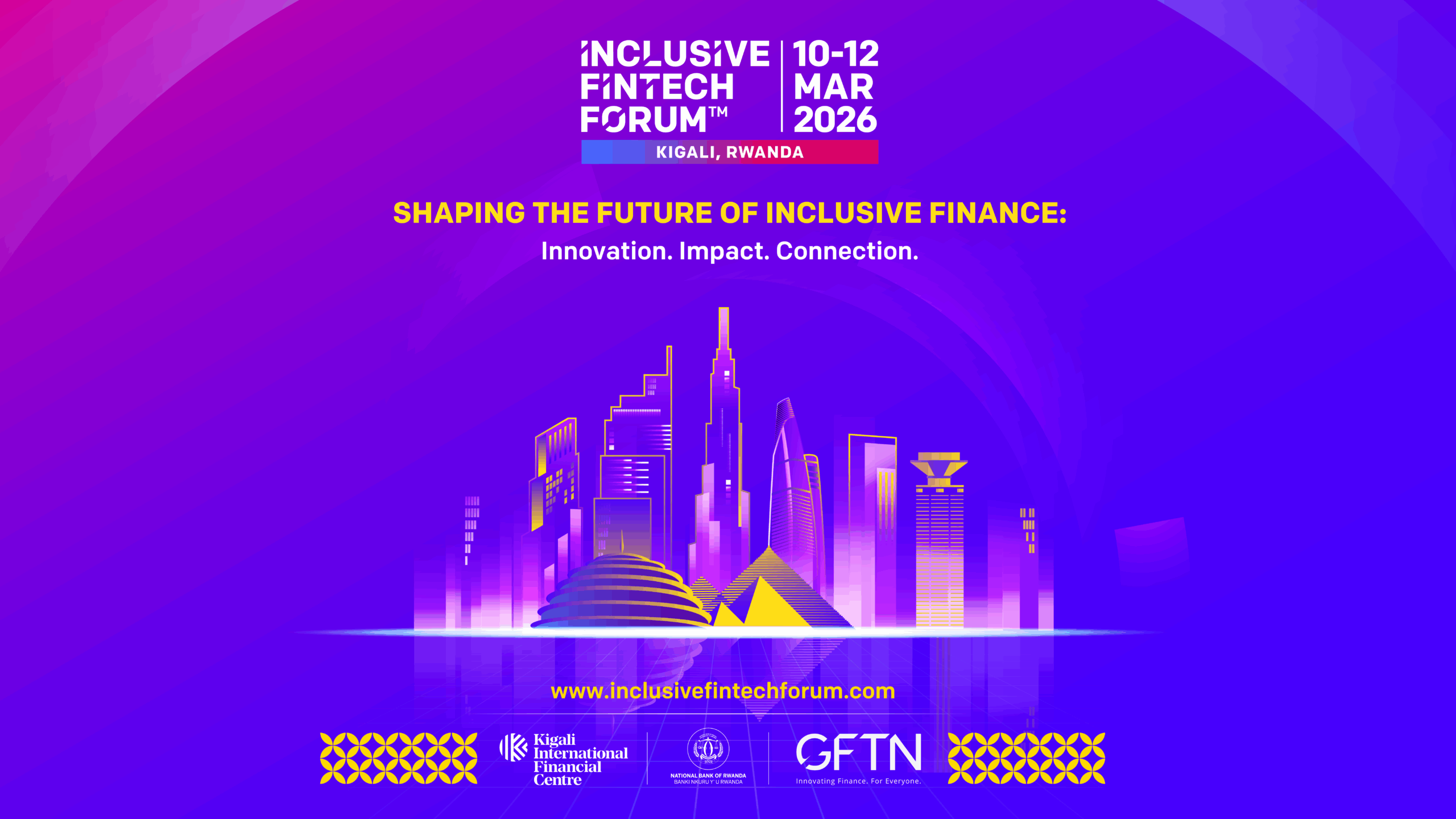 Event graphic for the Inclusive FinTech Forum in Kigali