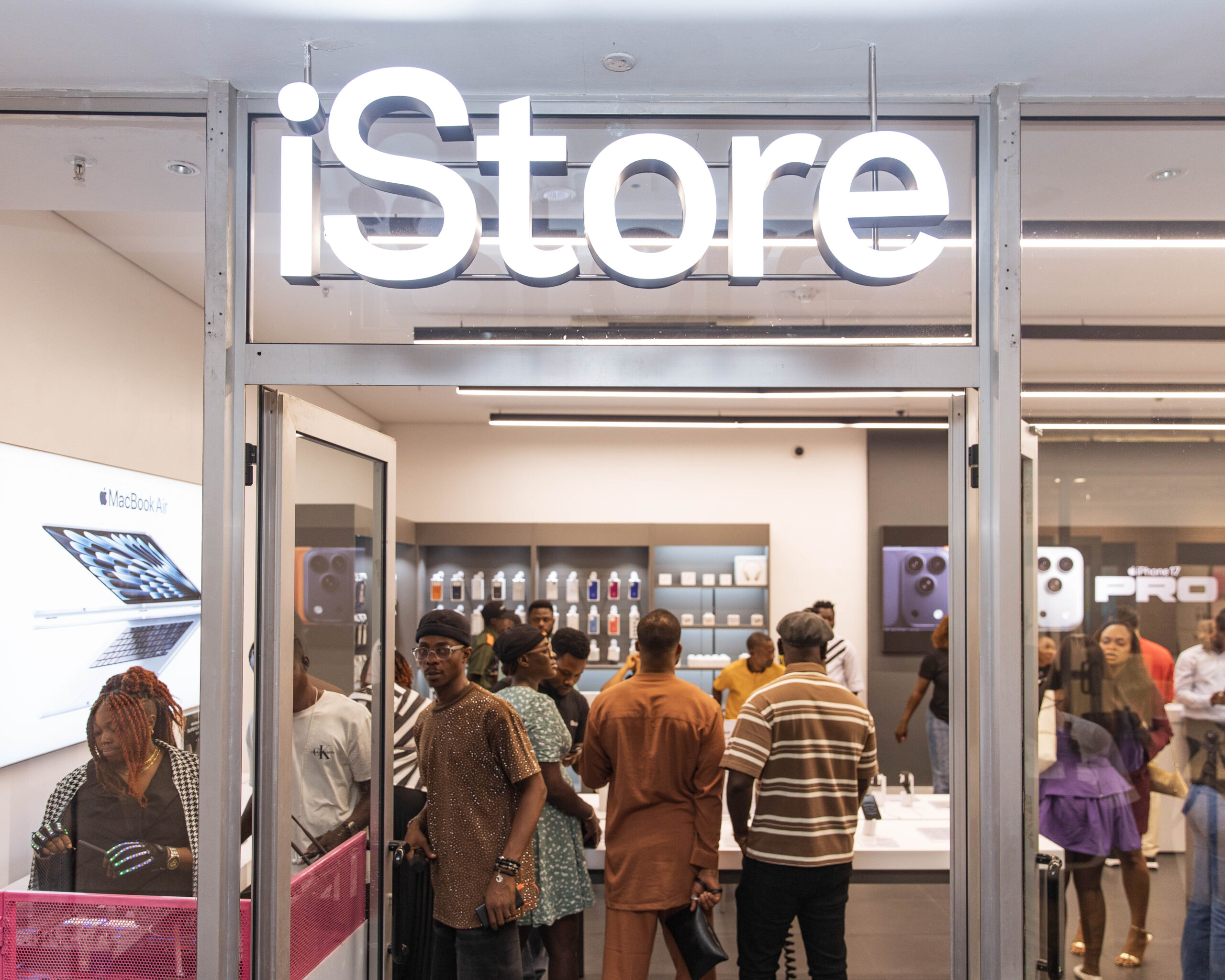 Exterior of the newly upgraded iStore in Lekki, showcasing its modern design