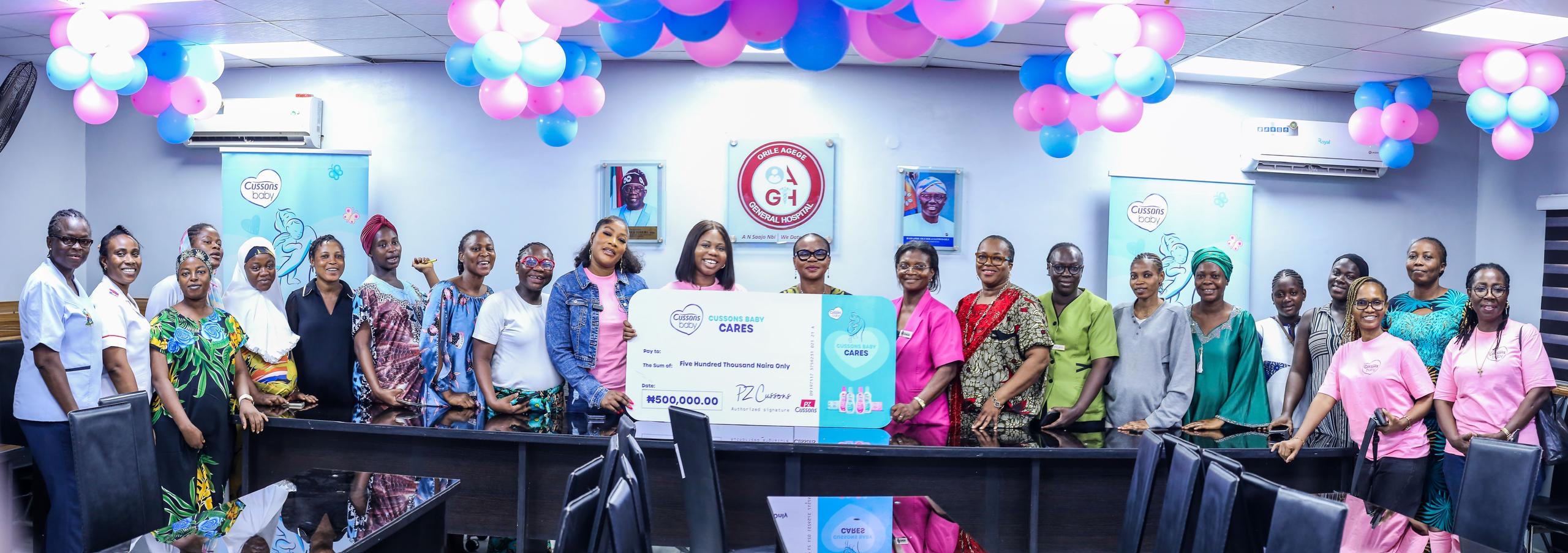 Cussons Baby team visiting new mothers in a hospital on Mother's Day