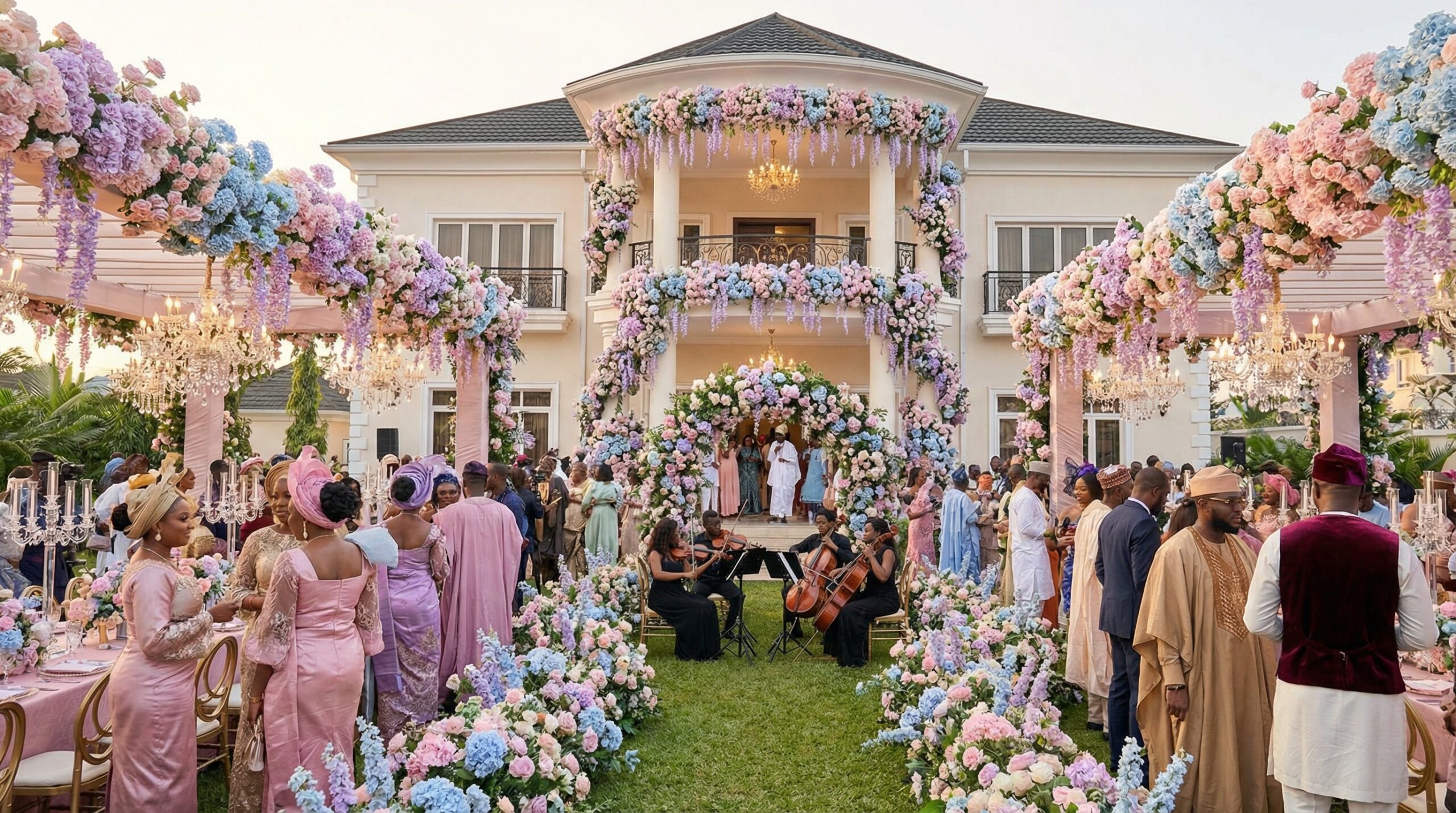 A luxurious setting for a Bridgerton-themed wedding