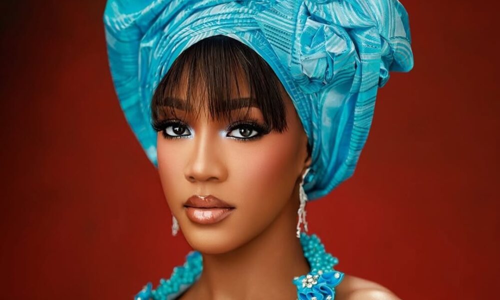 Beautiful Nigerian wedding outfit showcasing aso-ebi fashion