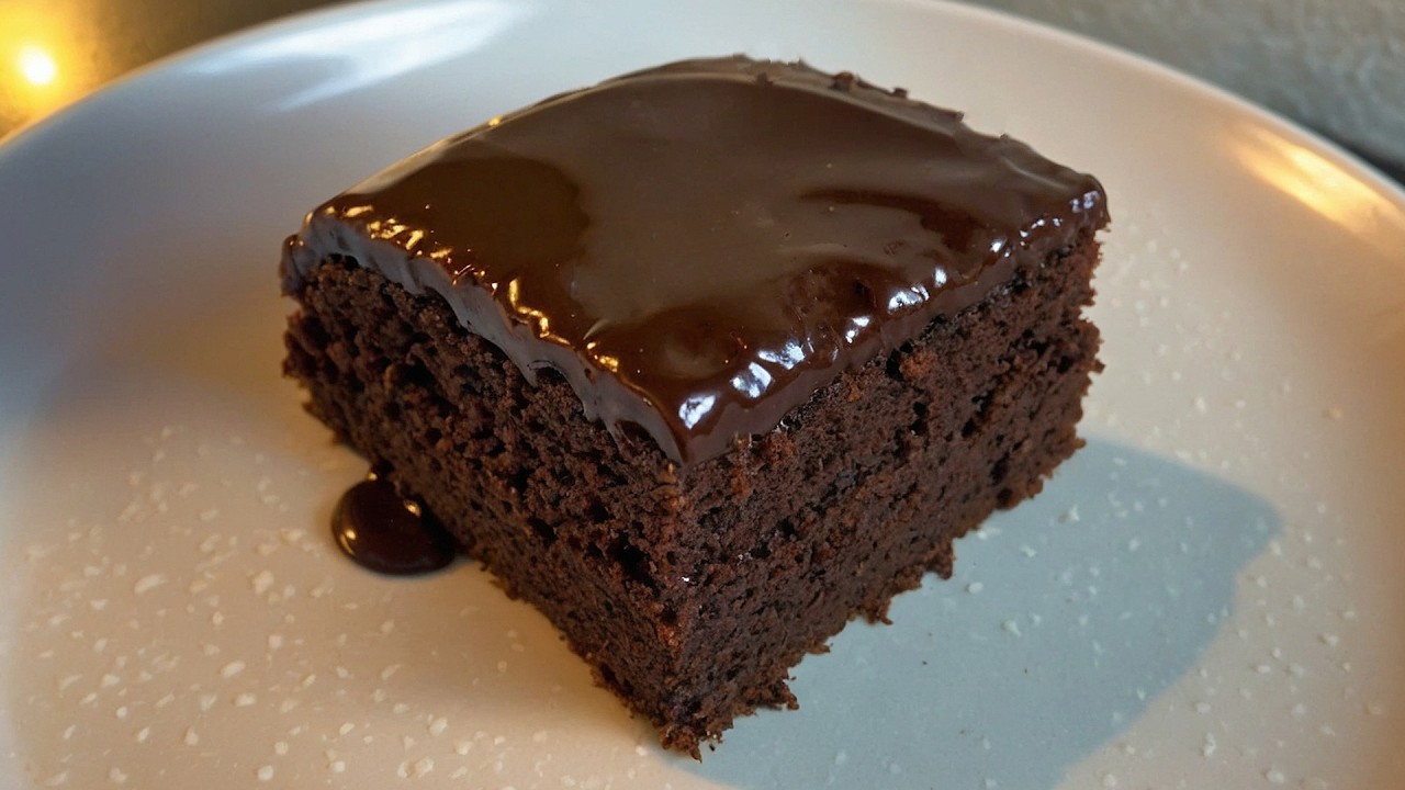 A moist chocolate fudge cake with smooth frosting.